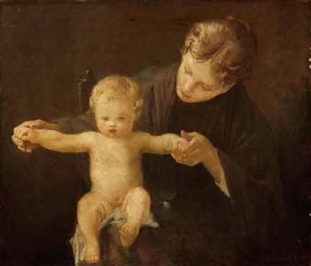 Paul Peel Mother and Child, oil painting image